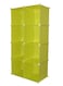 8 Cubes Plastic Portable Storage Cabinet-Green