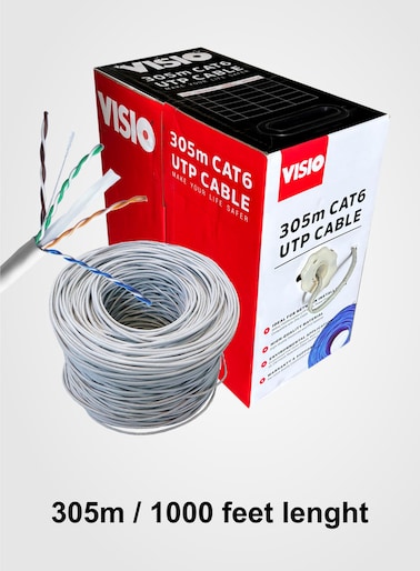 CAT6 UTP Cable   305m (1000ft)   GREY