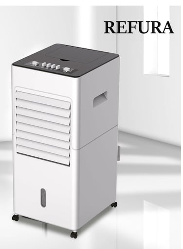 ريفورا مبرد هواء 1مع 3 اعدادات للسرعة، يبرد وينقي ويرطب الهواء مع عبوات للثلج وشاش للغبار وفلتر مياه RE-732 60W