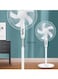 REFURA 3 Speed 16 Inches Pedestal Stand Fan White 70W RE-703