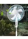 REFURA 3 Speed 16 Inches Pedestal Stand Fan White 70W RE-703