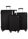 Lightweight ABS Hard Side 8 Spinner Wheel Luggage Set of 3 with Lock 20/24/28 inch - Black