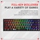 مجموعة كيبورد قيمنق بلوتوث واير لس الألعاب والماوس ولوحة الماوس MM3*30*800 PC كومبو68 مفتاحًا ميكانيكي سويتش احمر مدمج ب 20 تاثيرضاءة خلفية قوس قزح ار جي بي بنظام ويندوز اسود منASA (QUARTET 4IN1)