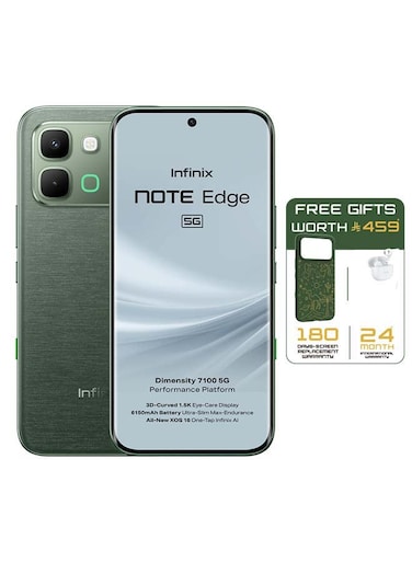 نوت إيدج ثنائي الشريحة حرير أخضر 8GB 256GB 5G - نسخة الشرق الأوسط مع غلاف وسماعة رأس وشاشة مع ضمان 6 أشهر