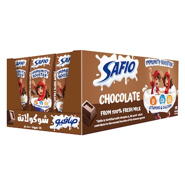 Safio UHT Chocolate Milk 185mlx18