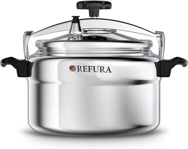 Refura SA Aluminium Pressure Cooker 9L Re-607, Pressure Pot, Arabic Cooker, Silver