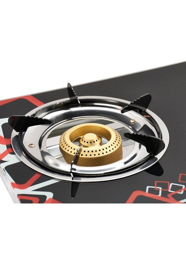 Microplus Three Burner Gas Stover With Auto Ignition, Glass Top, Compact Design, PS-8007 Kitchen Appliances