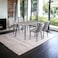 Grey Marble Dining Table - 4 Chairs