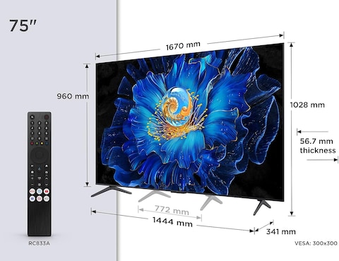 Buy TCL 75C6KS-UK QD-Mini LED TV, 4K HDR Premium, Powered by