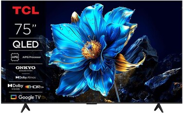 TCL 75 Inch QLED TV, HDR10+, Google TV, Dolby Vision Atmos, AiPQ Processor,144Hz, ONKYO 2.1ch, Dolby Vision HDR, Slim &amp; Uni Body - 75P7K (2025 Model)