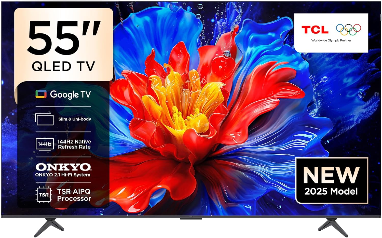 Buy TCL 55 Inch QLED TV, HDR10+, Google TV, Dolby Vision Atmos