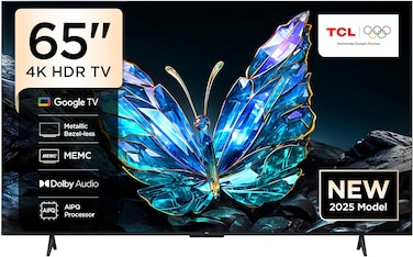 تلفزيون من تي سي ال بشاشة ٦٥ بوصة، بدقة 4K، موديل 65V6C، بتقنية HVA