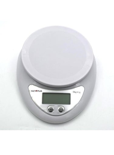 مايكروبلس ميزان مطبخ بسعة تصل إلى 5 كجم أبيض PS-4663