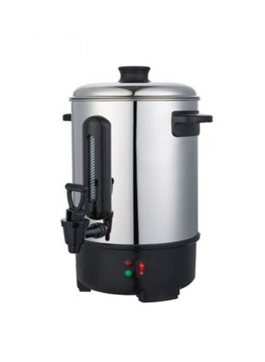 مايكروبلس غلاية ماء، سعة كبيرة ٢٠ لترًا، استخدام بيد واحدة، من الفولاذ المقاوم للصدأ، غطاء قابل للقفل، مقياس خارجي للمياه ومقابض باردة الملمس للسلامة، ٢٠٠٠ واط، فضي PS-4759