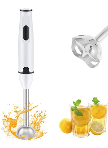 Microplus 2 Speed Handheld Hand Blender, Stainless Steel Shaft, Power 350 W, Your Collection, Powerful Mixing Motor, Ergonomic Design, Lightweight, Super Easy Use White PS-4810