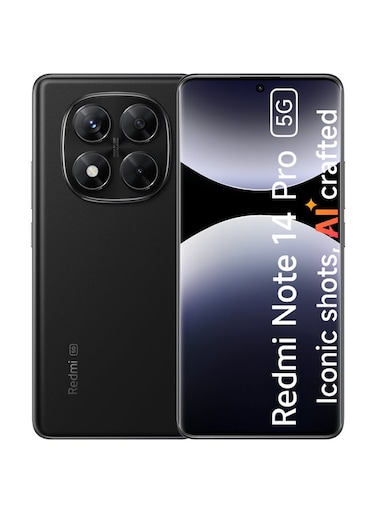 Redmi Note 14 Pro 5G Midnight Black 12GB RAM 256GB - Middle East Version
