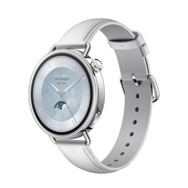 Xiaomi Watch S4 41mm&nbsp;AMOLED Battery Life 8 Up to Days Bluetooth 5.4&nbsp;Leather Strap 5ATM HyperOS 3 Sleep monitoring - White