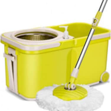 ممسحة مع دلو مقسوم لجزئين بدوران 360 درجة جودة عالية