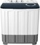 TCL TWT85-S2 Twin Tub Washing Machine, 8 kg Capacity, White/Blue (Installation Not Included)
