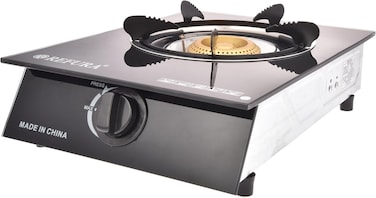 Refura SA Single Burner Gas Stove Glass Top Black RE-8012