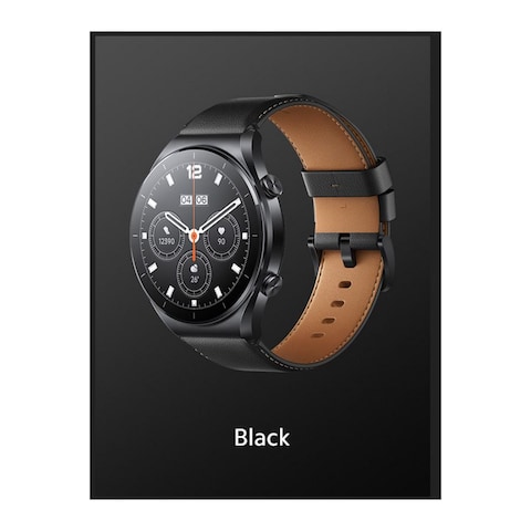 سوار جلدي لساعة Xiaomi Watch S1 - أسود