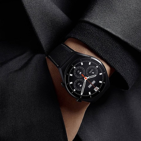 سوار جلدي لساعة Xiaomi Watch S1 - أسود