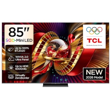 تي سي إل - تلفزيون ذكي 75 بوصة SQD-MiniLED 4K Google TV - 75C8L - أسود