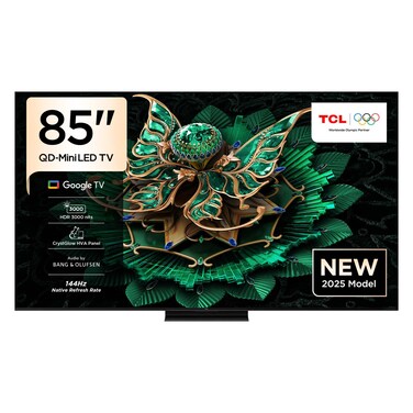 تي سي إل - تلفزيون ذكي 85 بوصة SQD-MiniLED 4K Google TV - 85C7L - أسود
