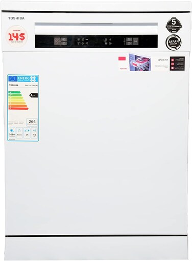 غسالة أطباق توشيبا لون أبيض (غير شامل التركيب)