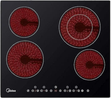 Midea Built-In electric Built-In Hob - 4 Burners - Black - 52x59 cm - MCHF645