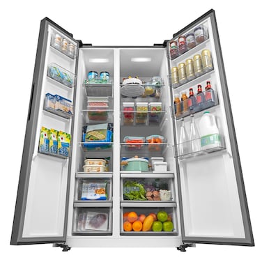 مايديا ثلاجة و فريزر دولابي - 13.2 قدم مكعب ثلاجة و 6.9 قدم مكعب فريزر - أسود - MDRS791MYU46D