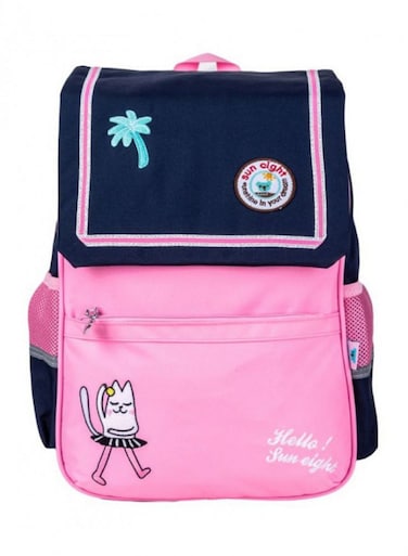 Polyester School Backpack Pink/Black