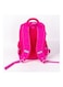 Polyester School Backpack Dark Pink/Grey