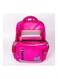 Polyester School Backpack Dark Pink/Grey