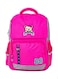 Polyester School Backpack Dark Pink/Grey