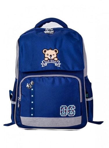 Polyester School Backpack Blue/Grey