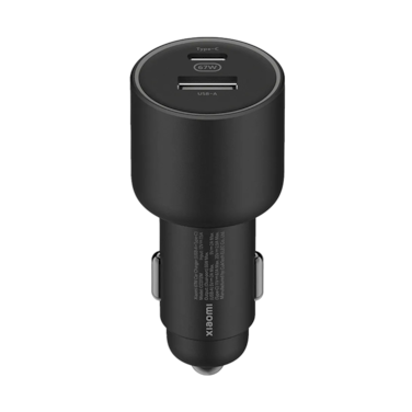 شاحن سيارة شاومي بمنفذ USB ومنفذ USB-C بقوة 67 واط BHR6814GL - أسود