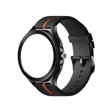 سوار ساعة شاومي جلد متوافقة مع ساعة شاومي ووتش - أسود برتقالي