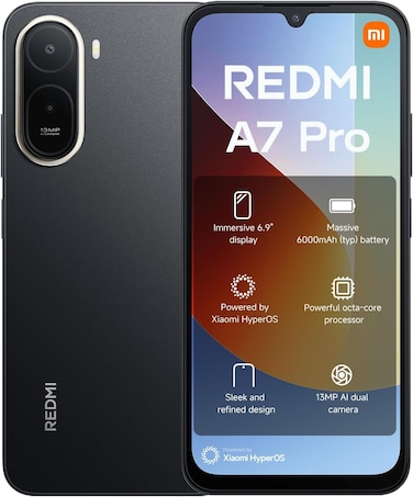 شاومي ريدمي A7 Pro - 64 جيجابايت - 4G - اسود - ضمان سنتين