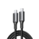 يوجرين سلك شاحن سريع مضفر من USB-C الى USB-C بطول 1 م وبقوة 60 واط - رمادي