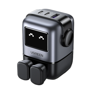 Ugreen Nexode GaN Robot Wall Charge 2 USB-C Port and USB Port 65W - Black