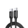 يوجرين سلك شاحن سريع 3A مضفر من USB-C الى USB-C بطول 1 م وبقوة 60 واط - أسود
