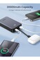 شاحن متنقل يوجرين بمنفذين USB-C ومنفذ USB مع سلك مدمج بسعة 20000 مللي أمبير وبقوة 20 واط - رمادي