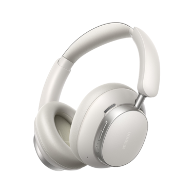 يوجرين سماعة رأس لاسلكية استديو برو بخاصية الغاء الضوضاء النشط الهجين - أبيض