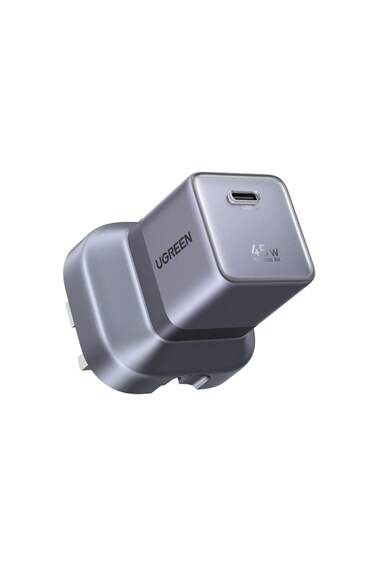 شاحن حائط يوجرين Nexode Air GaN قابس قابل للطي منفذ USB-C 45 واط - رمادي فلكي