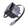 شاحن جداري يوجرين Nexode Pro بتقنية GaN وسلك قابل للسحب وبمنفذ USB-C وبمنفذ USB وبقوة 45 واط - رمادي