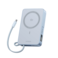 شاحن متنقل يوجرين لاسلكي MagFlow بسلك مدمج ومنفذ USB-C بسعة 10000 مللي أمبير وبقوة 25 واط - فضي