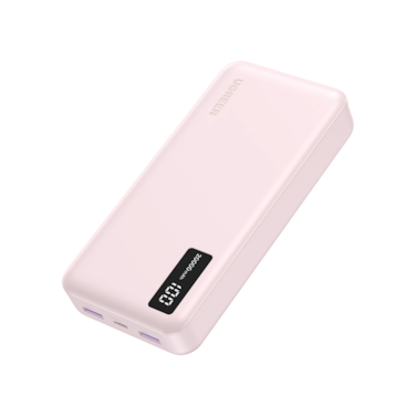 شاحن متنقل يوجرين بمنفذ USB-C ومنفذين USB بسعة 20000 مللي أمبير وبقوة 20 واط - وردي