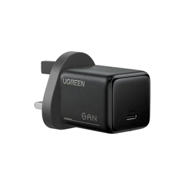 يوجرين شاحن بمنفذ USB-C بتقنية GaN وبقوة 25 واط - أسود