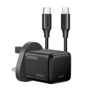 Ugreen Wall Charger GaN USB-C Port 25W with Cable - Black